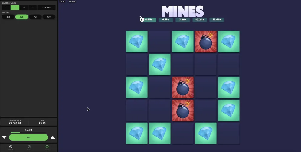 Mines (Hacksaw Gaming) 