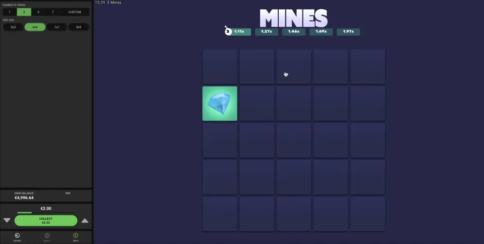 Mines (Hacksaw Gaming) 