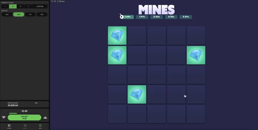 Mines (Hacksaw Gaming) 